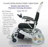 Electric Motor Powered Aluminum Wheelchair with 12-Inch Gear Hub Motor