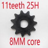 Electric Scooter 11 Tooth 8mm Inside Core Sprocket Motor Engine Parts Motor Pinion Gear My1016 Fits Standard 25h Bicycle Chain