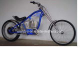 Blue Electric Chopper Bicycle