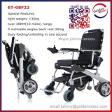8'' E-Throne Folding Lightweight Power Brushless Electric Wheelchair with Lithium Battery