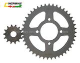 Ww-5511 Wy150 Wheel, 428-43t, 14t, A3 Steel (SAE Q235) , Motorcycle Sprocket