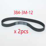 (2X) 384-3m-12 128teeth Electric Bike E-Bike Scooter Drive Belt Replacement Electric Scooter Parts