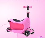 2016 New Patent Mini Kids Kick Scooter with Seat and Container