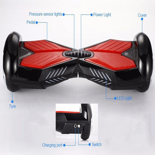 Bluetooth LED Smart 10 Inch 2 Wheel Self Balancing Electric Scooter